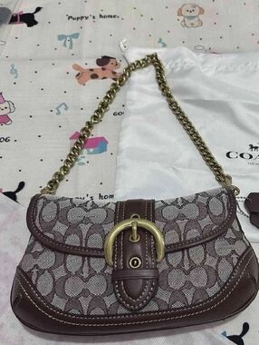 Coach The Soho Flap Classic C-Pattern Monogram Saddle Bag (Crossbody Style)